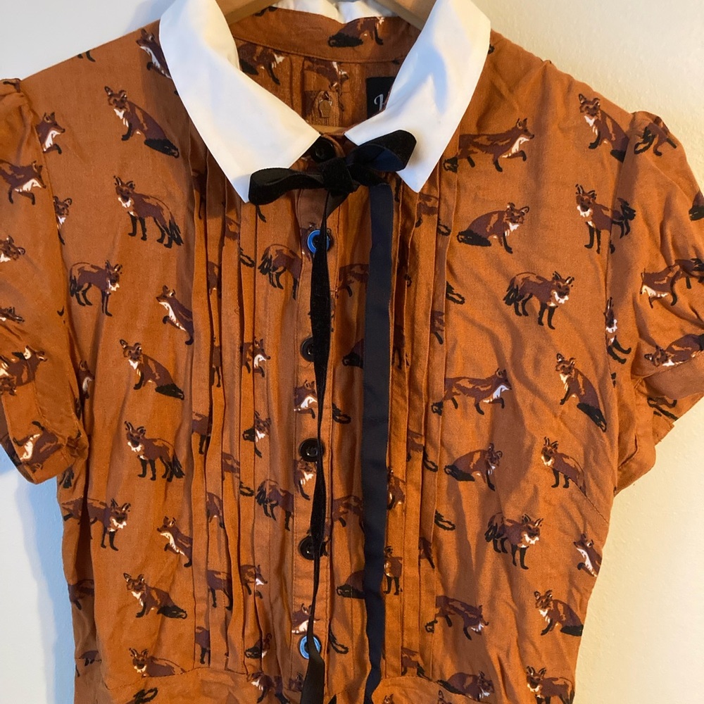 Hell bunny Fox collared dress, size medium/uk 12.
